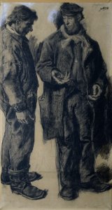 'Mauvais salaire'; Twee werklieden Rijksmuseum SK-A-3714