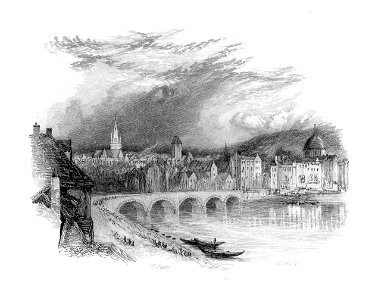 'Liege's lovely environs' engraving by William Miller after Birket Foster
