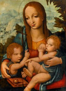 'Madonna and Child and St. John the Baptist' by Fernando Llanos