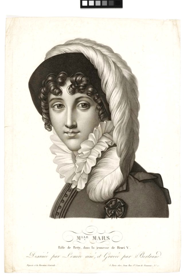 'Mlle Mars. Role de Betty, dans la jeunesse de Henri V' RMG PY6081