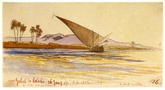 'Near Gebel es Silsilas. 26 Jany. 5 1-2 P.M. 1854. (136)' RMG PU9112