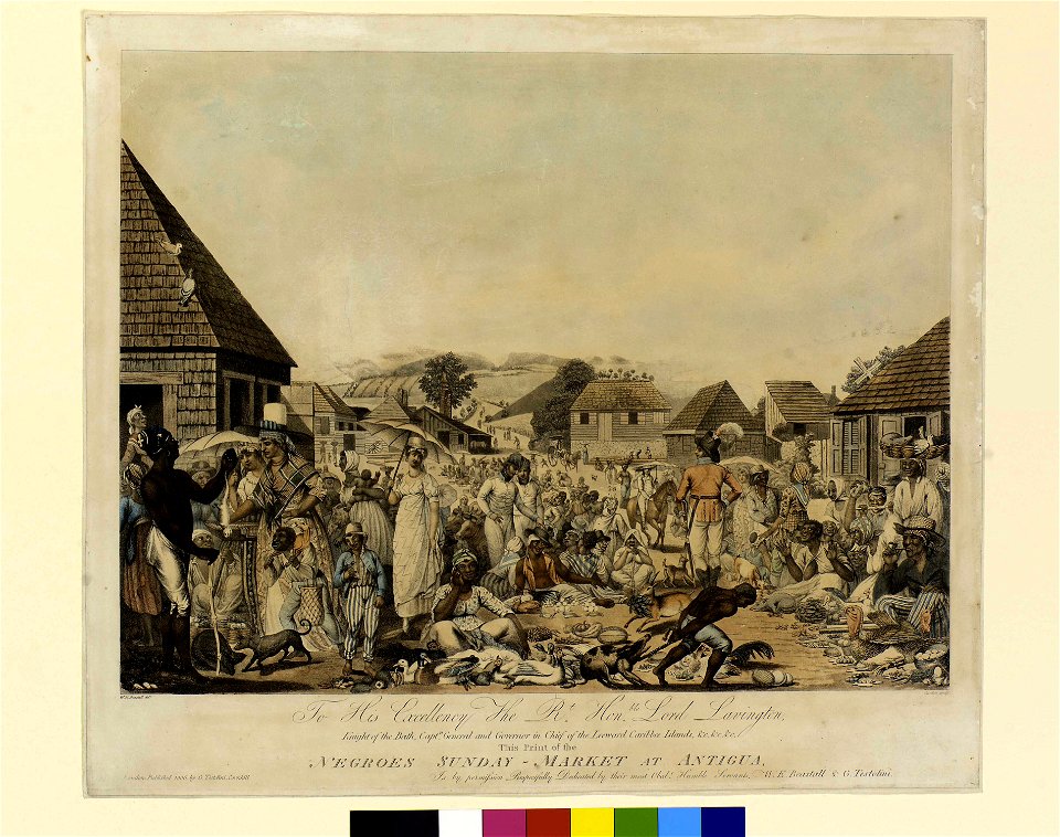 'Negroes Sunday-Market at Antigua' RMG F0867
