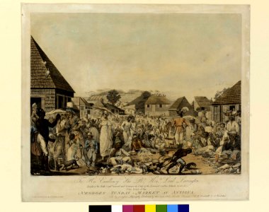 'Negroes Sunday-Market at Antigua' RMG F0867
