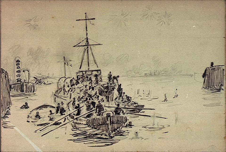'ML282' rescuing men during the Zeebrugge Raid, 23 April 1918 RMG PU9929