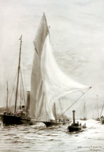 'Meteor winning the Queens Cup', 1893 RMG PV0971