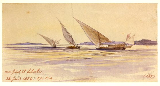 'Near Gebel El Silsilis. 26 Jany 1854. 5 1-4 A.M. (135)' RMG PU9096
