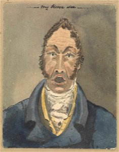 'My Horse see'- a man in blue jacket and white cravat RMG PZ4307