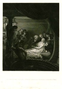 'Nelson in The Victory's cockpit, Mortally Wounded October 21st 1805' RMG PU4008