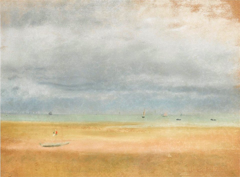 'Plage à Marée Basse' by Edgar Degas, pastel
