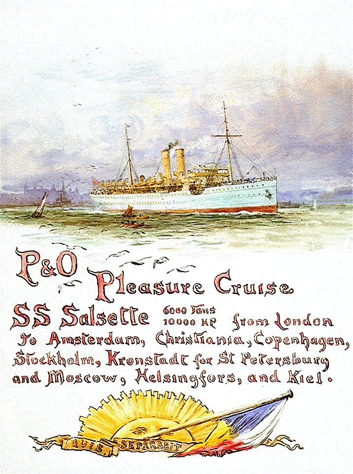 'Pleasure Cruise' design for the P&O liner, SS 'Salsette' RMG PV1065
