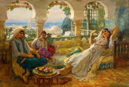 'On the Terrace' by Frederick Arthur Bridgman