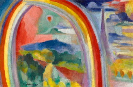 'Paris à l'Arc-en-ciel' by Robert Delaunay, 1914. Free illustration for personal and commercial use.