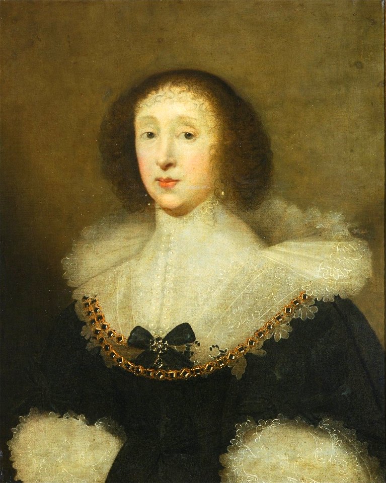 'Portrait of Carew Gorges, Wife of John Crewe' by Cornelis Jonson van Ceulen