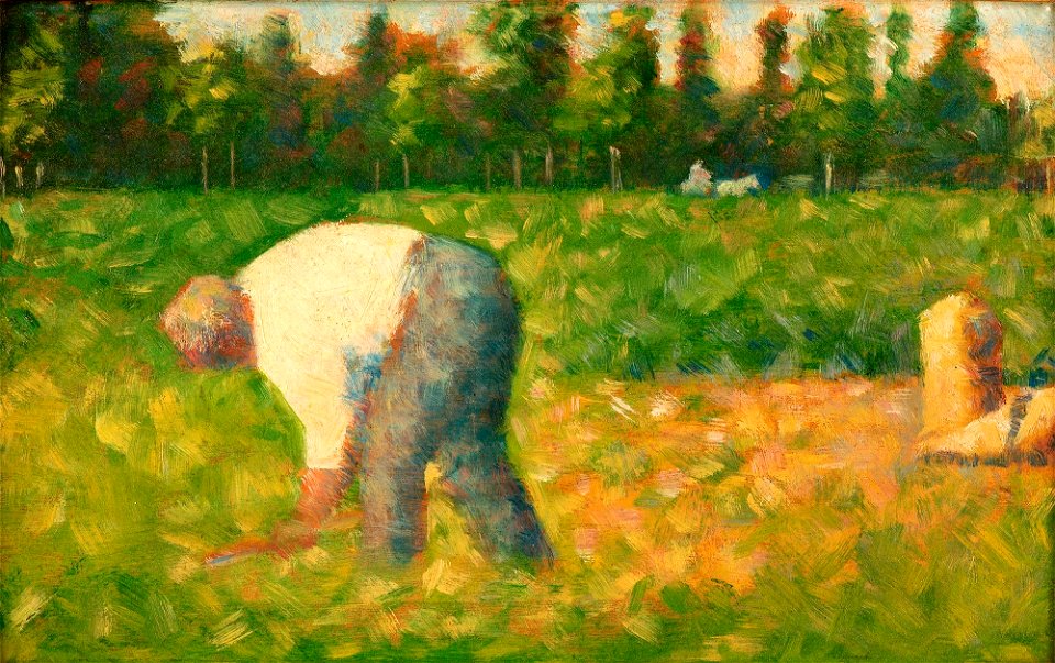 'Paysan travaillant' by Georges Seurat, 1882-83