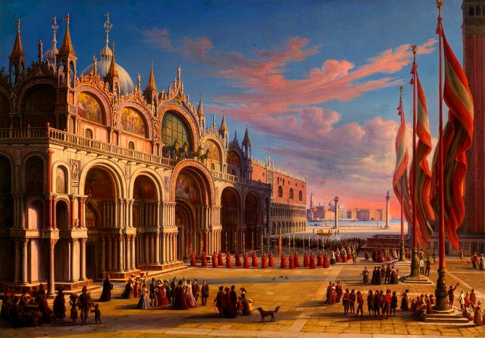 'Piazza di San Marco, Venice' by Carl Ludwig Rundt