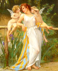 'Psyche with Putti' by Guillaume Seignac
