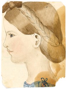 'Portrait of M Rose Herschel aged 7 by her sister Maria, aged 11' RMG PY6020-001