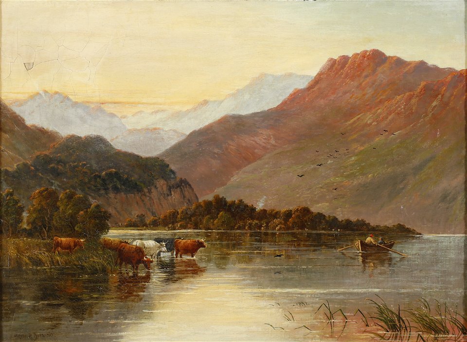 'Seascape with cows