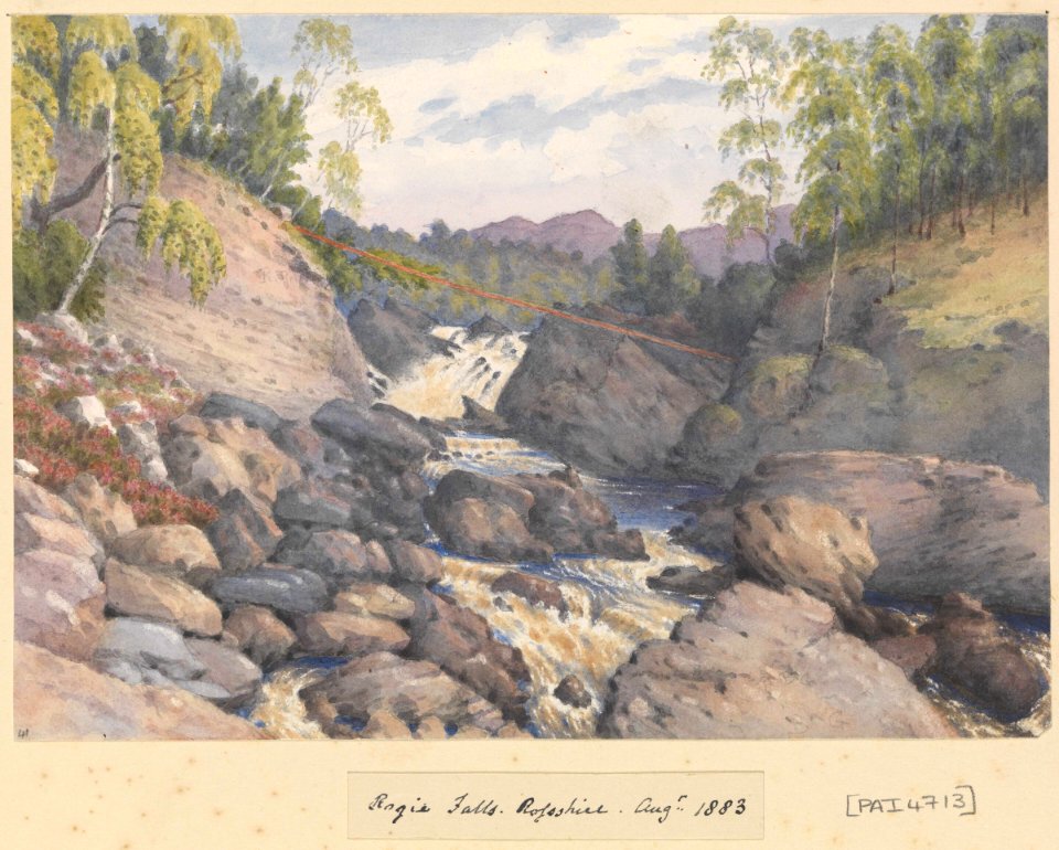 'Rogie Falls, Rosshire, Augt 1883' (Scotland) RMG PZ4713