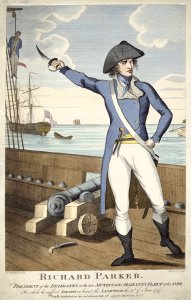 'Richard Parker President of the Delegates in the late Mutiny in his Majesty's Fleet at the Nore For which he sufferd Death on board the Sandwich the 30th of June 1797' RMG A3700
