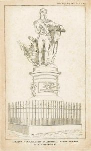 'Statue to the Memory of Admiral Lord Nelson, at Birmingham. Gentleman's Magazine May 1812. Pl.II. p.417' RMG PU3899