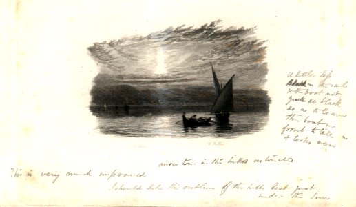 'Sestos and Abydos' touched proof engraving by William Miller after Birket Foster