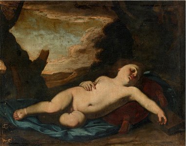'Sleeping Christ Child in a Landscape' by Massimo Stanzione