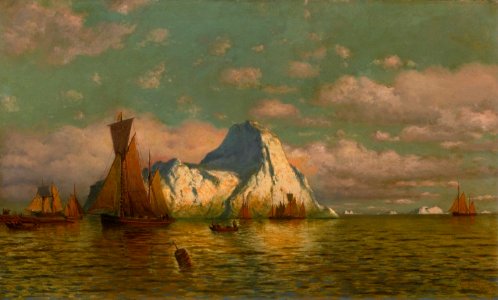'Sunset Glow on Sea and Land' by William Bradford