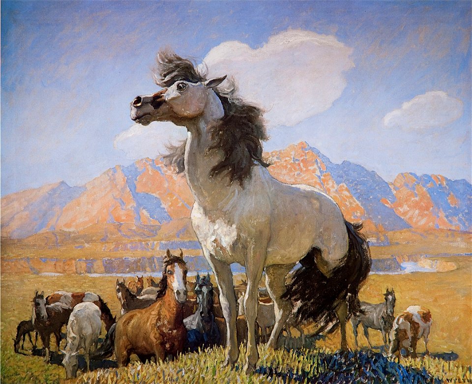'Smokey Face' by N. C. Wyeth, Brigham Young University Museum of Art