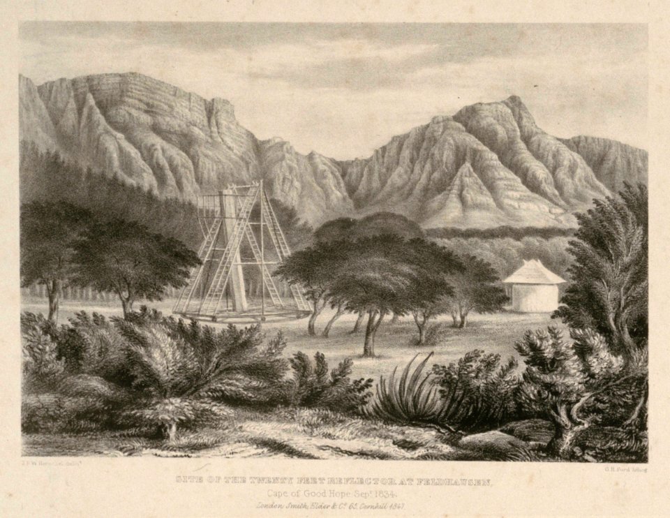 'Site of the Twenty Feet Reflector at Feldhausen. Cape of Good Hope Sept 1834' RMG PU1906