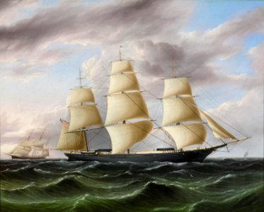 'The American Clipper Ship Black Warrior outward Bound' by James Edward Buttersworth