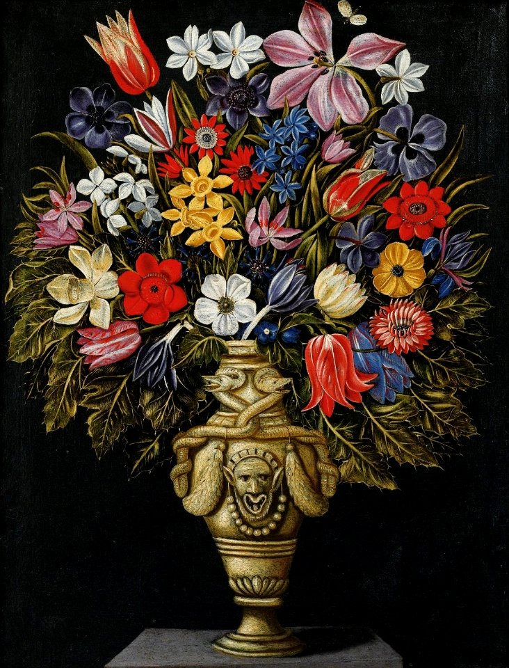 'Still Life with Flower Vase' by the Master of the Grotesque Vases 
