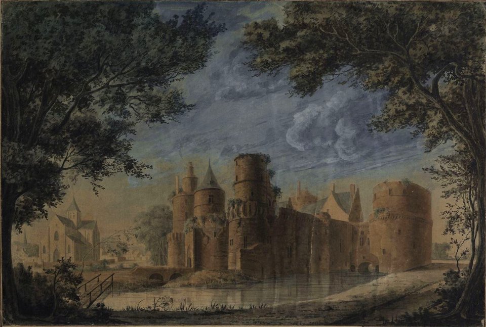 't Slot van Vilvoden Gebaut in 't Jaer 1375 door hertogh Venseslaes (paul vitzthumb fecit 1787) 356 x 525 mm