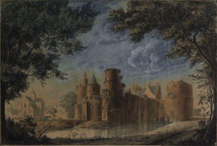 't Slot van Vilvoden Gebaut in 't Jaer 1375 door hertogh Venseslaes (paul vitzthumb fecit 1787) 356 x 525 mm