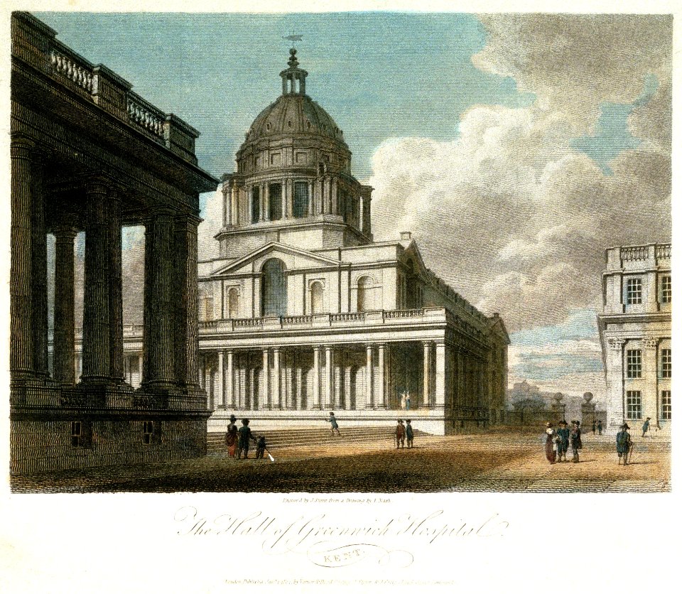 'The Hall of Greenwich Hospital, Kent' RMG PU2202