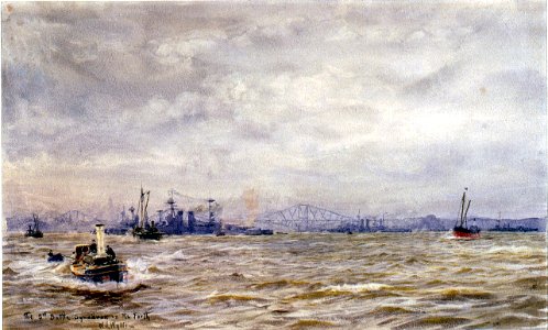 'The 5th Battle Squadron in the Forth' RMG PW1764