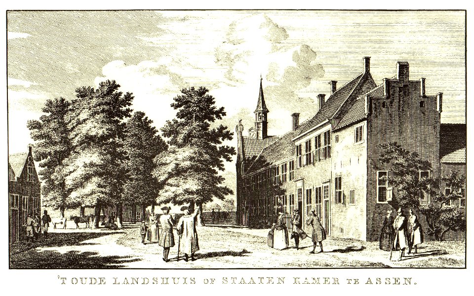 't Oude landshuis of staatenkamer te Assen, naar Cornelis Pronk