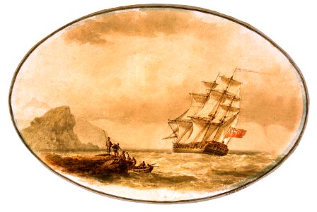 'The Breeze freshens and veers to the Southward'; illustration to Falconer's 'The Shipwreck' (1811 ed., p.51) RMG PW5916