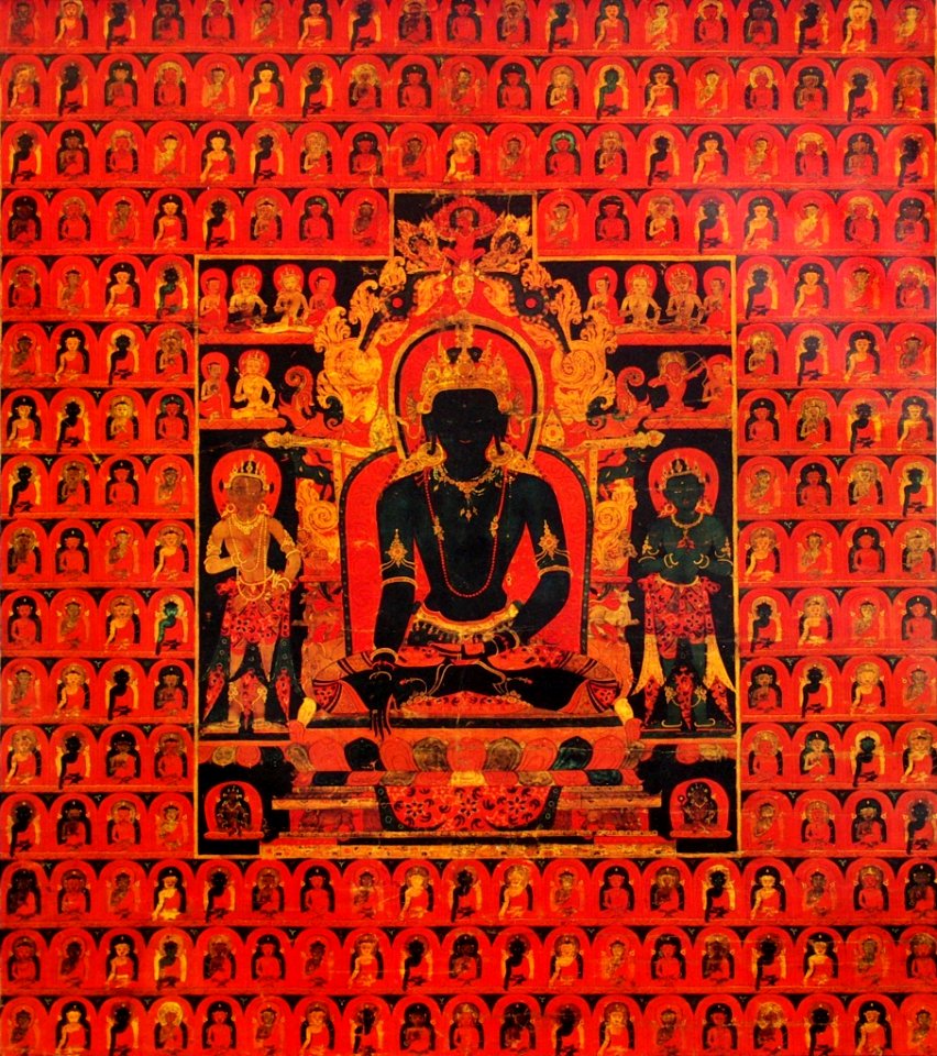 'The Dhyani Buddha Akshobhya', Tibetan thangka, late 13th century, Honolulu Academy of Arts