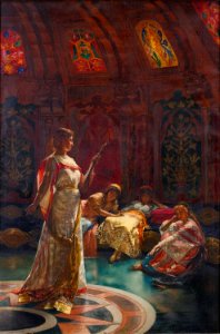'The Four Rivals' by Édouard Frédéric Wilhelm Richter, 1879