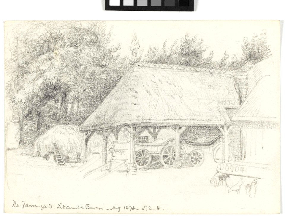 'The Farmyard. Litcombe Bowers - Aug 1878' RMG PY6053-001