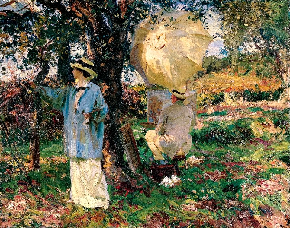 'The Sketchers', oil on canvas painting by John Singer Sargent, 1914, Virginia Museum of Fine Arts