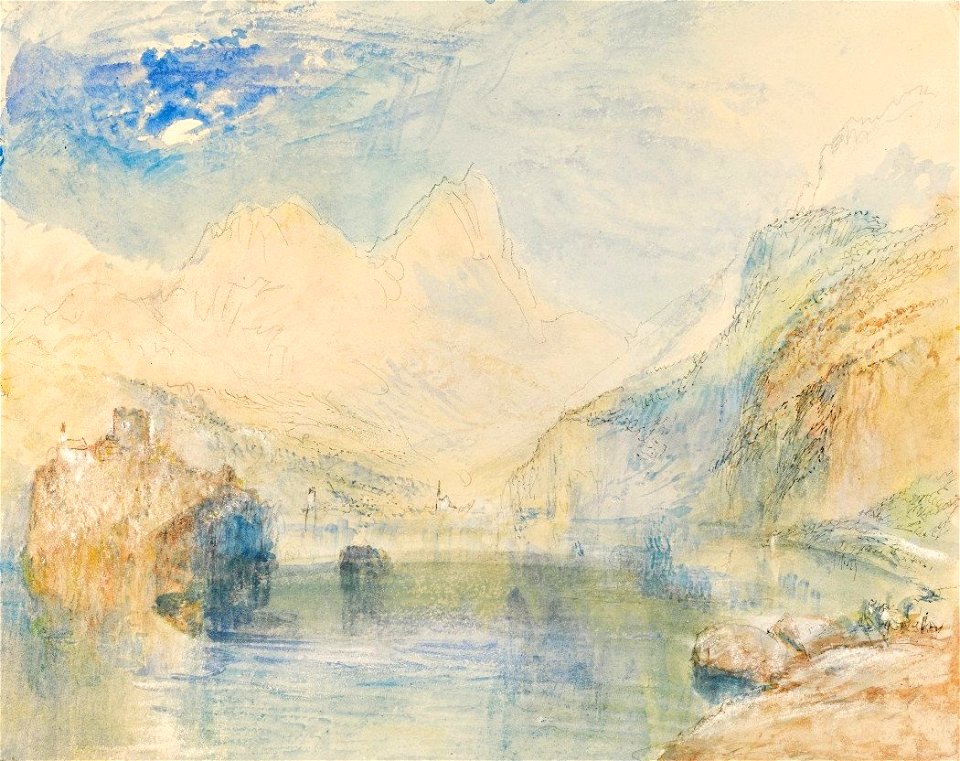 'The Lauerzersee with Schwyz and the Mythen, Switzerland' by J. M. W. Turner