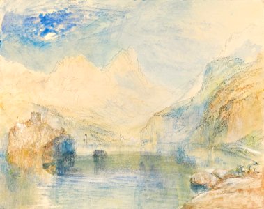 'The Lauerzersee with Schwyz and the Mythen, Switzerland' by J. M. W. Turner