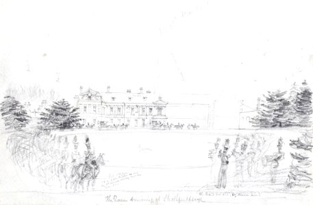 'The Queen arriving at Stratfield Saye' - Ebenezer Landells - 1845