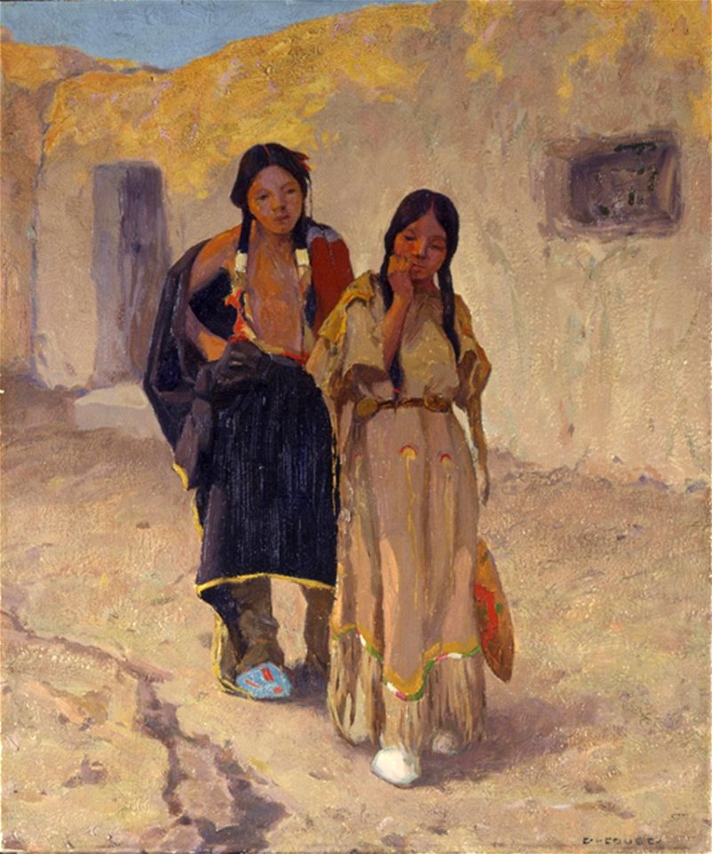 'The Lovers' by Eanger Irving Couse, 1909