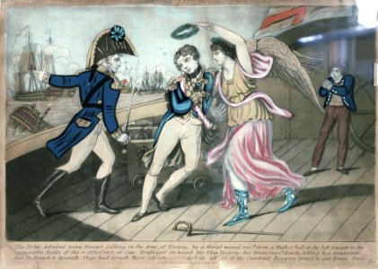 'The Noble Admiral Lord Nelson, falling in the Arms of Victory - ' RMG PW4352