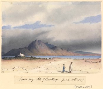 'Tunis Bay, site of Carthage, June 10th 1857' (Tunisia) RMG PZ4686