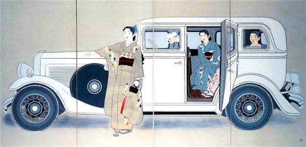 'Three Sisters' by Yamakawa Shūhō (1898-1944), painted screen, 1936, Honolulu Museum of Art 02