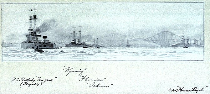 'US Battleships in the Forth' RMG PV1042
